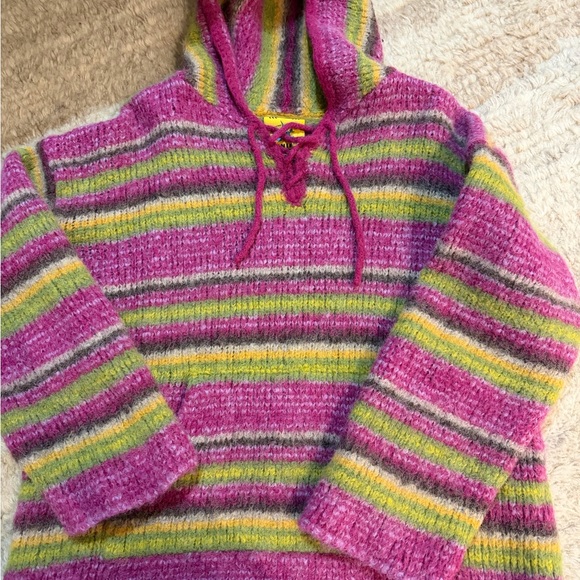 UNIF Pink and Green Striped Pichu Sweater - Picture 2 of 5